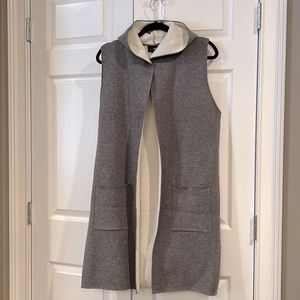 Long open front vest